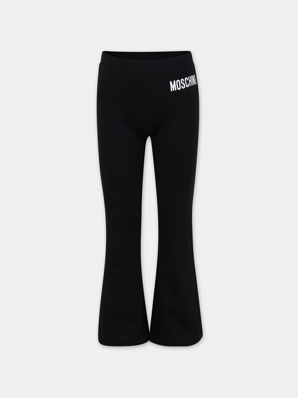 Black leggings for girl with logo
