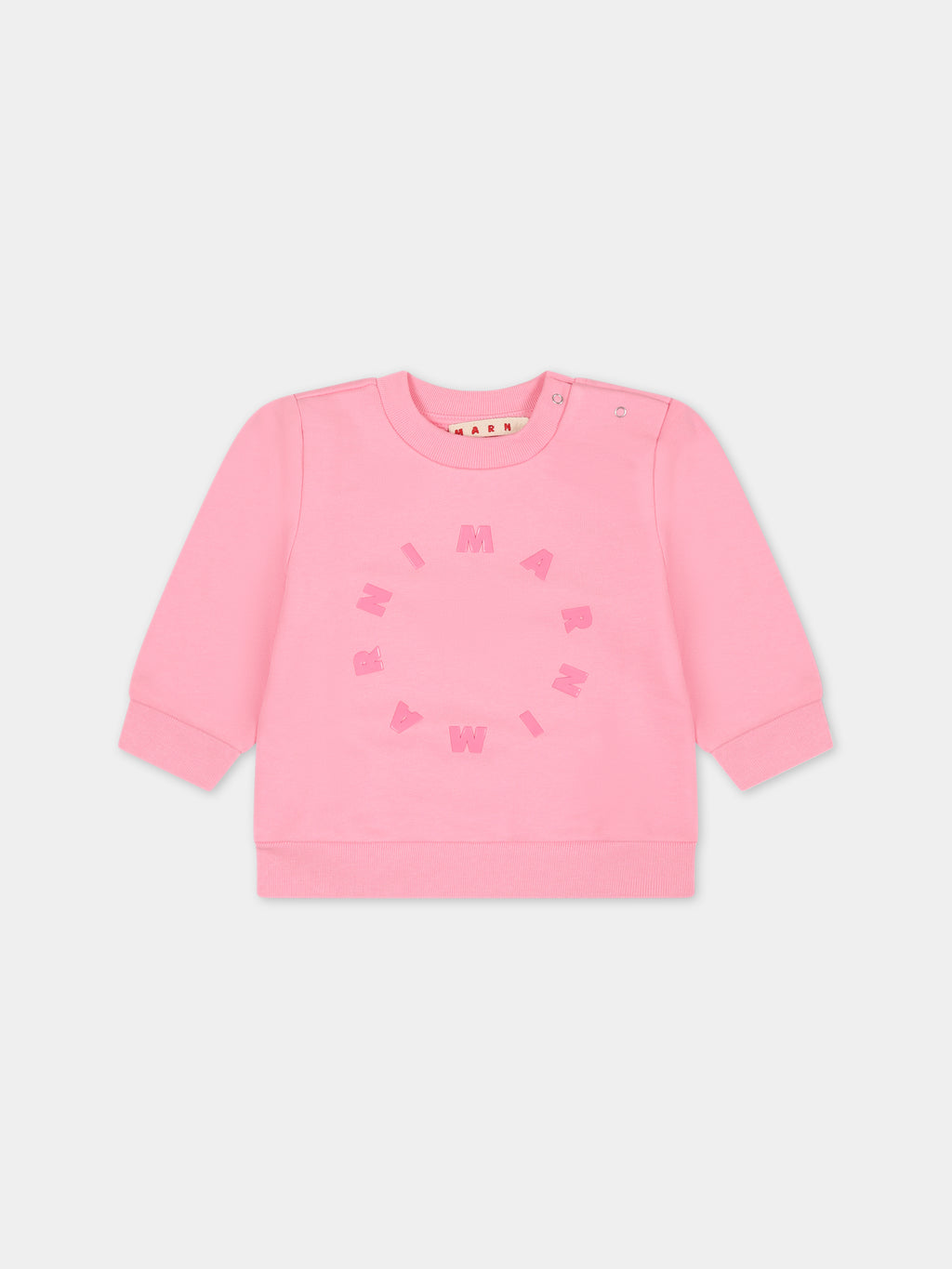 Sweat-shirt rose pour bébé fille avec logo