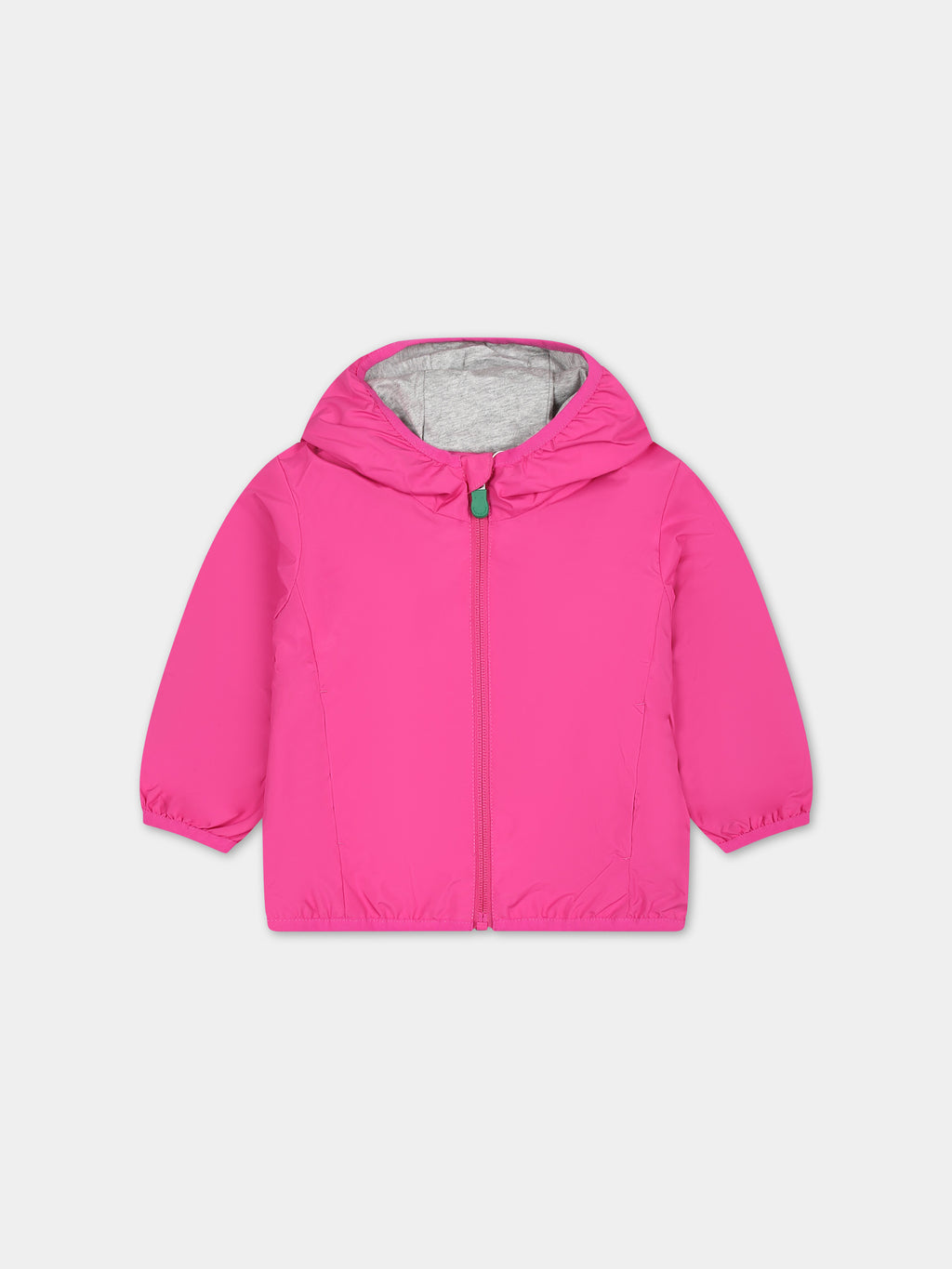 Fuchsia Coco windbreaker for baby girl with logo