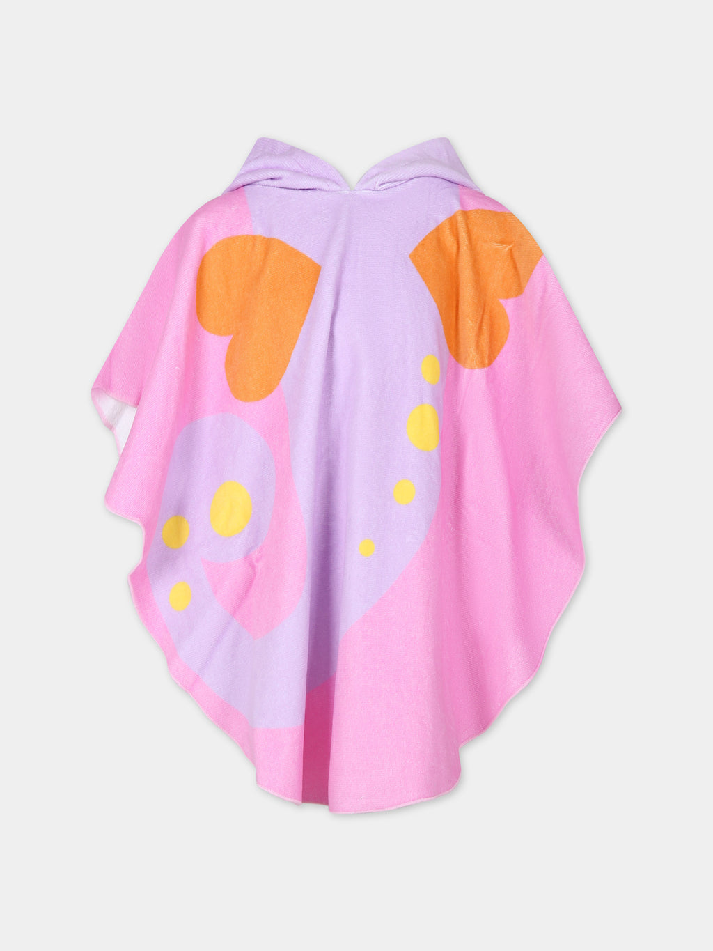 Pink bathrobe for baby girl with dragon