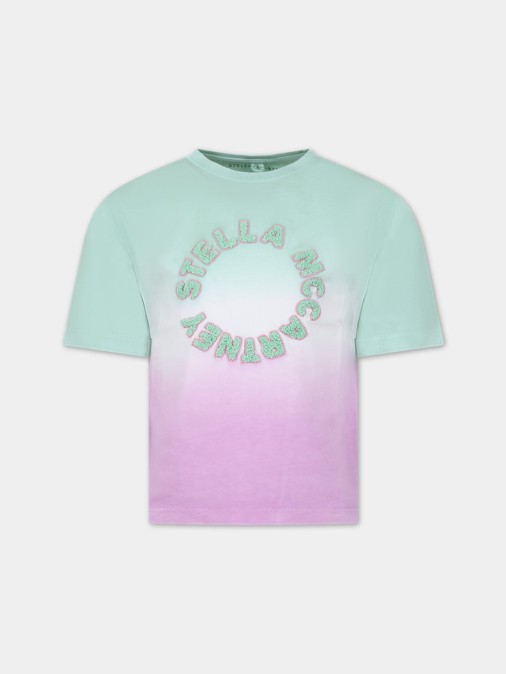 Multicolored t-shirt for girl with logo