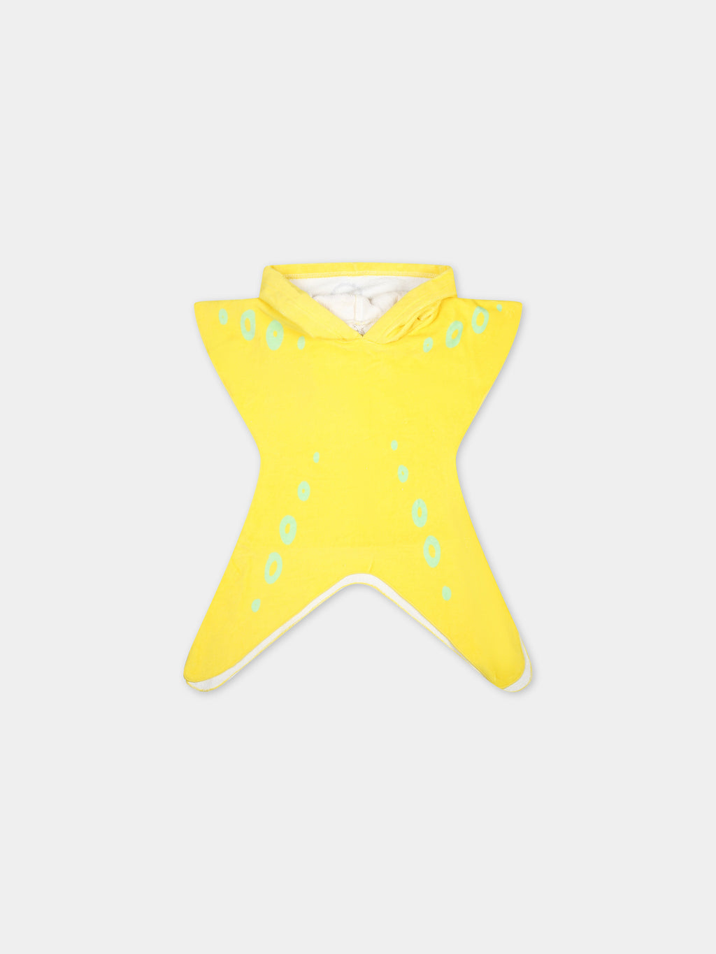 Yellow bathrobe for baby kids with star