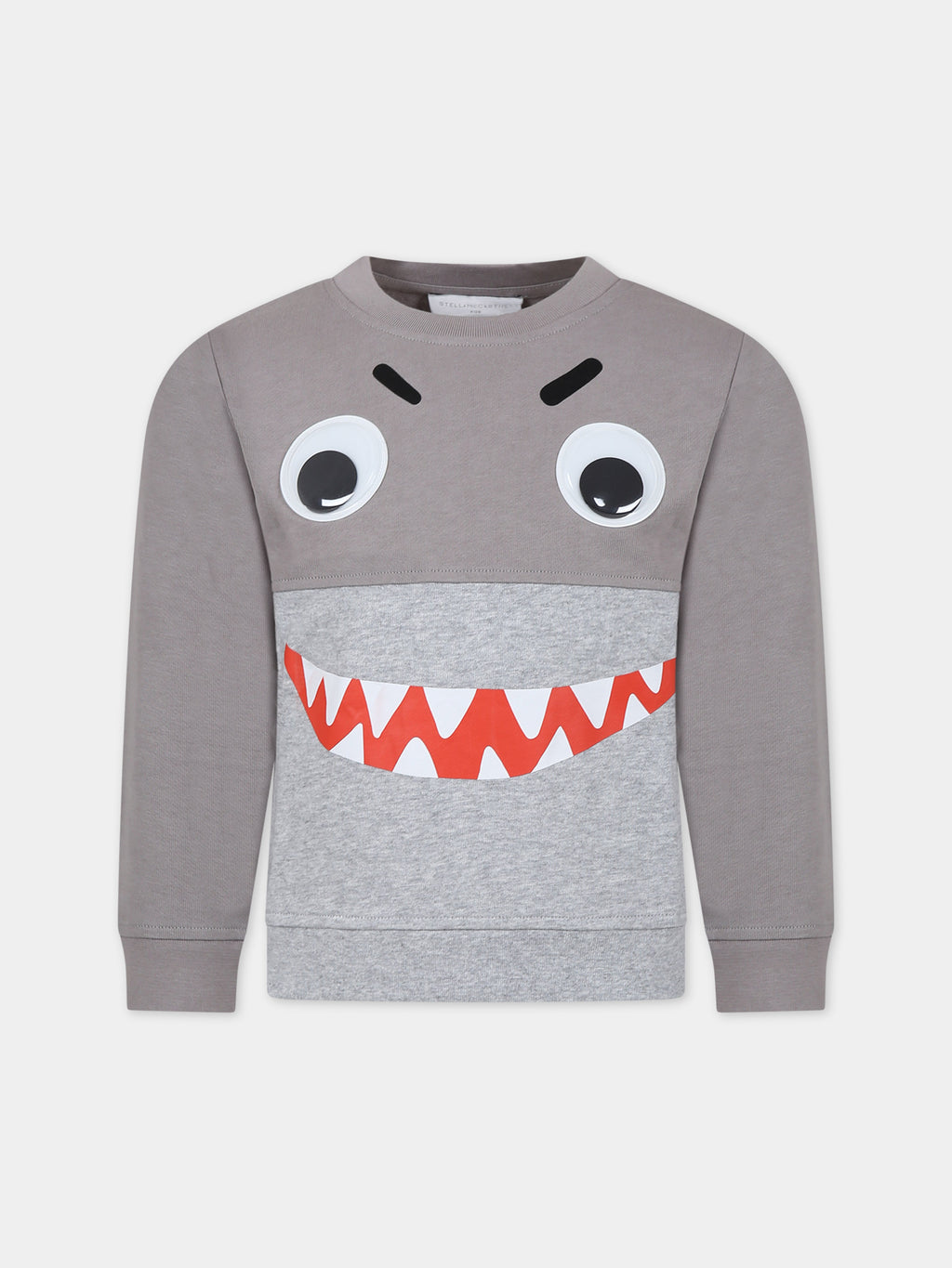 Gray sweatshirt for boy with shark