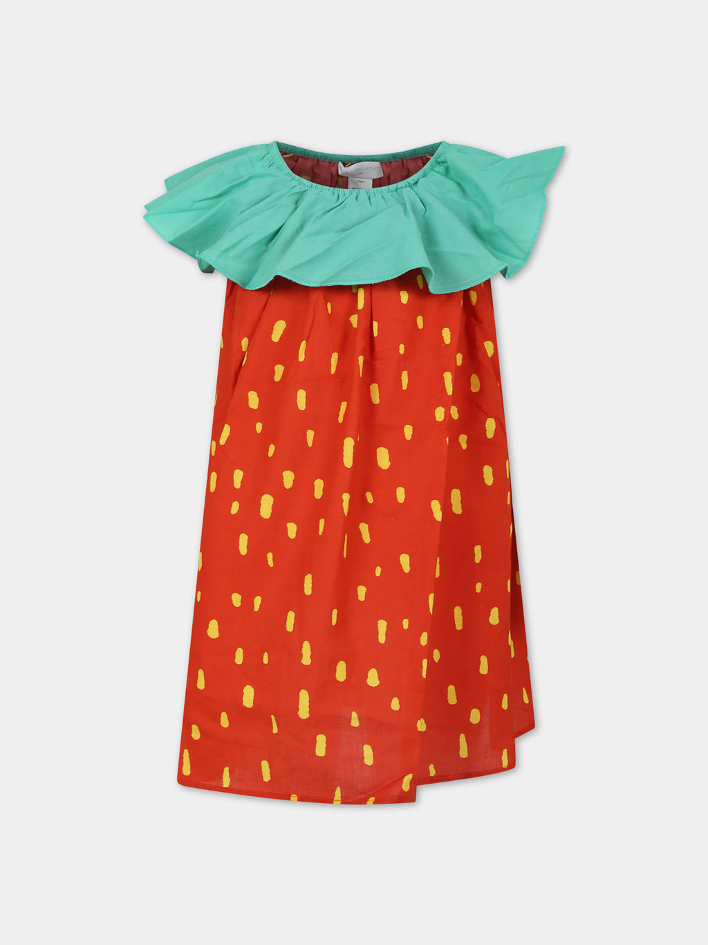 Robe rouge pour fille avec imprimé all-over