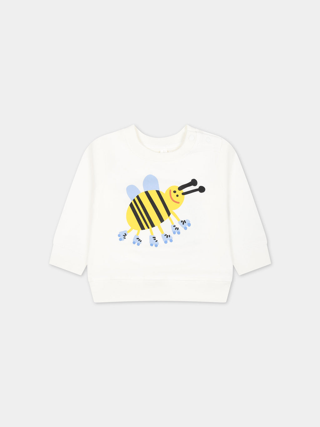 White sweatshirt for baby girl with bee