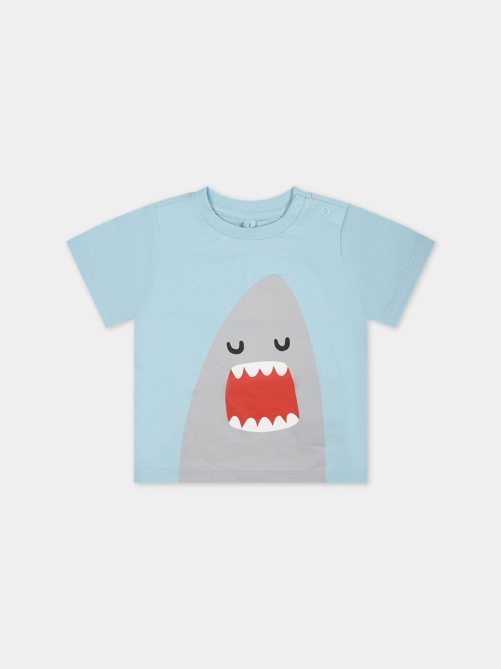 Light blue t-shirt for baby boy with shark