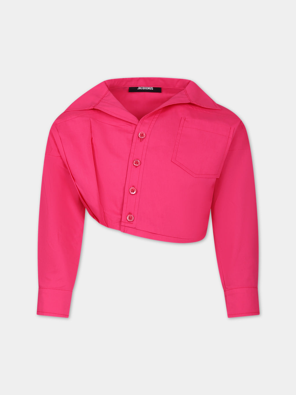 Chemise 'La Chemise Mejean' fuchsia pour fille avec logo