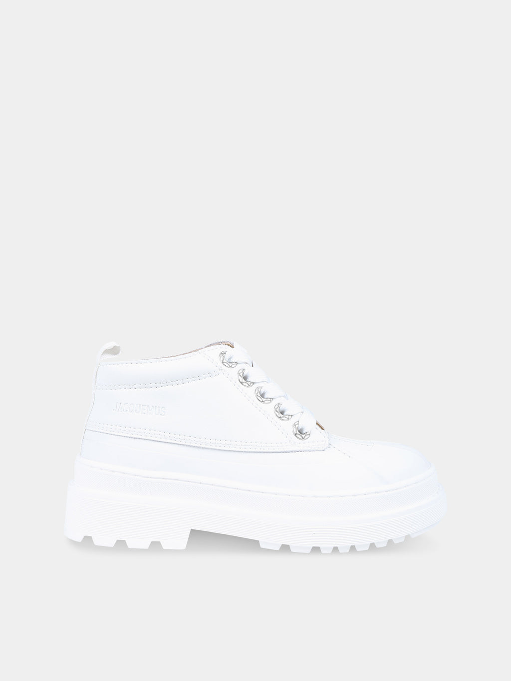 White 'Les Meunier' ankle boots for kids with logo