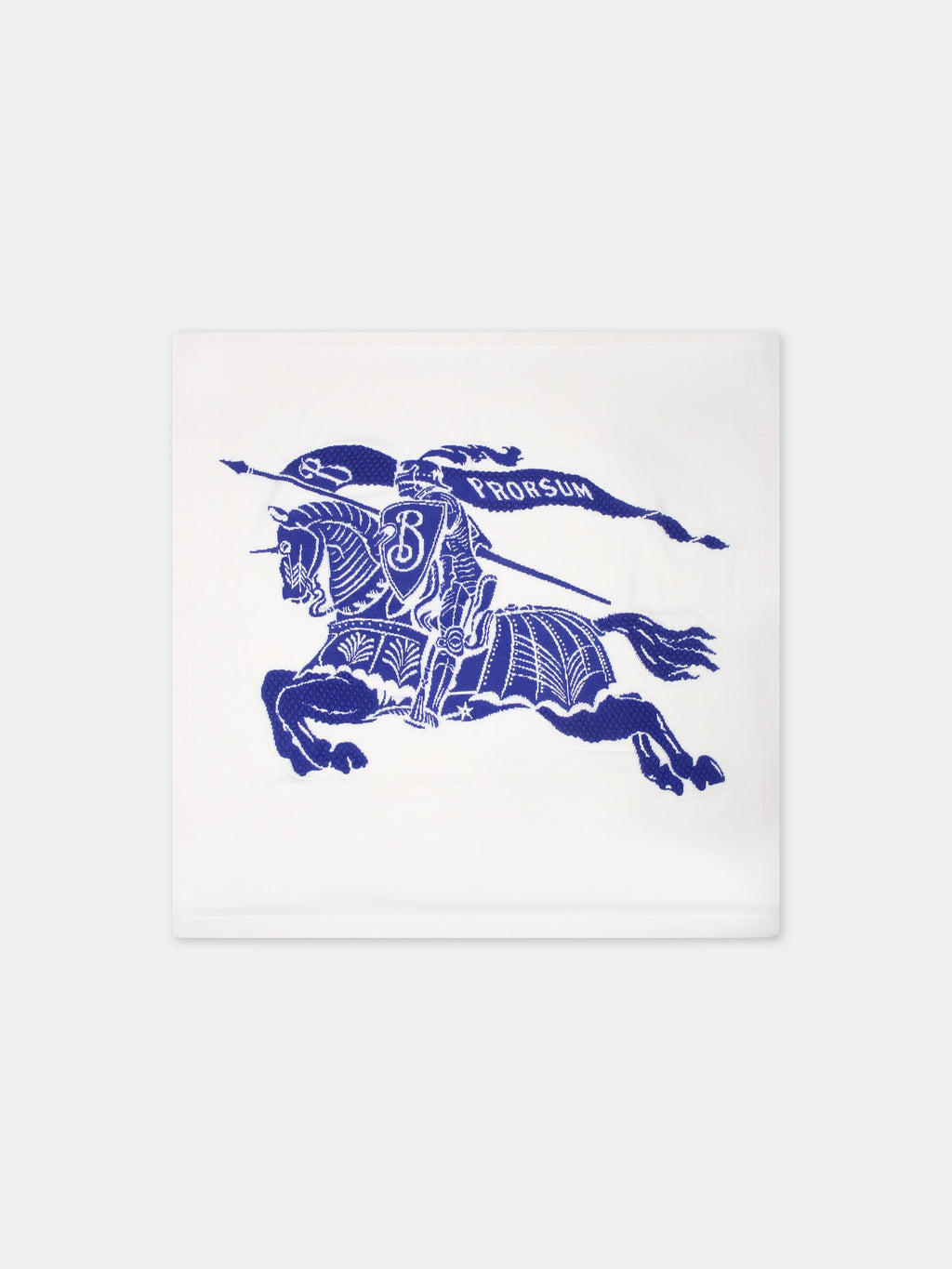 White blanket for babykids with horse