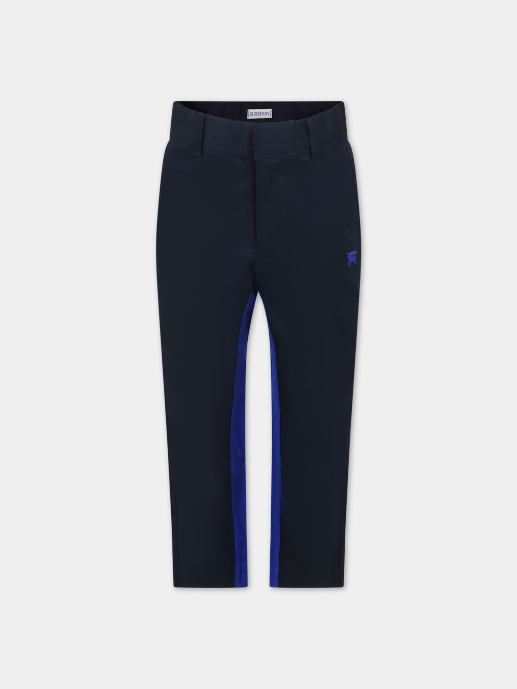 Blue trousers for boy with embroidery