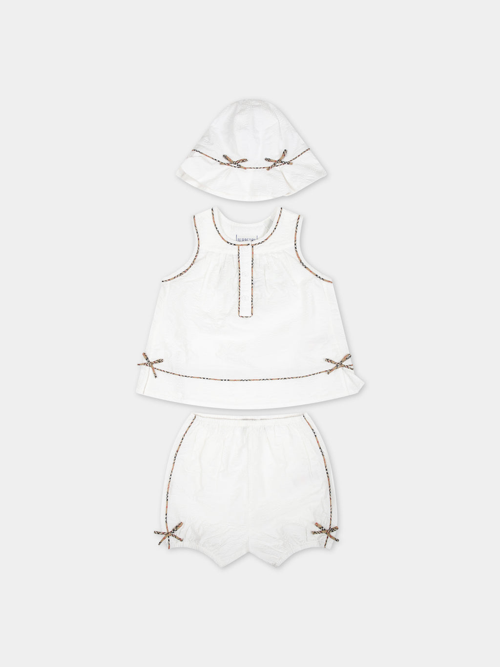 White sports suit for baby girl