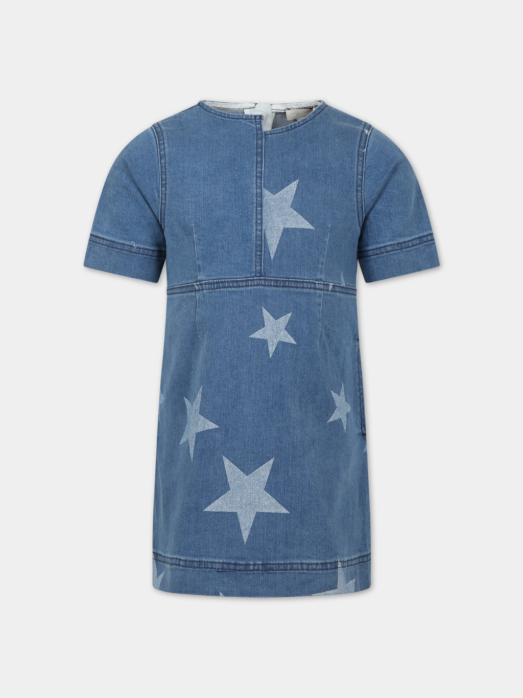 Blue dress for girl with stars
