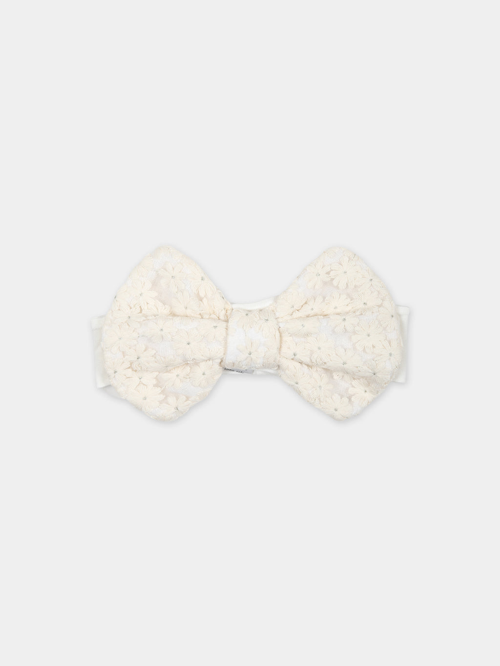 Bandeau blanc pour bébé fille à fleurs