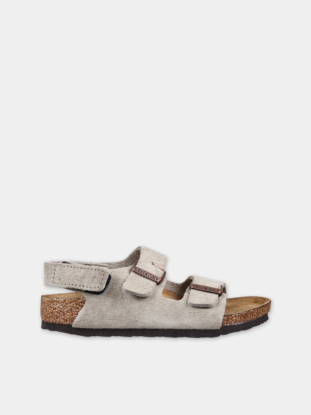 Beige Milano sandal for kids with logo