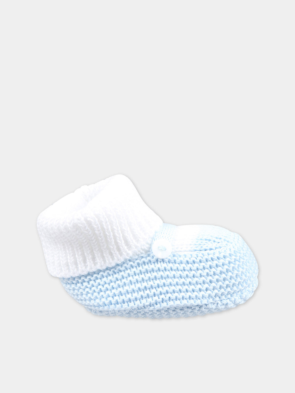 Sky blue bootees for baby boy