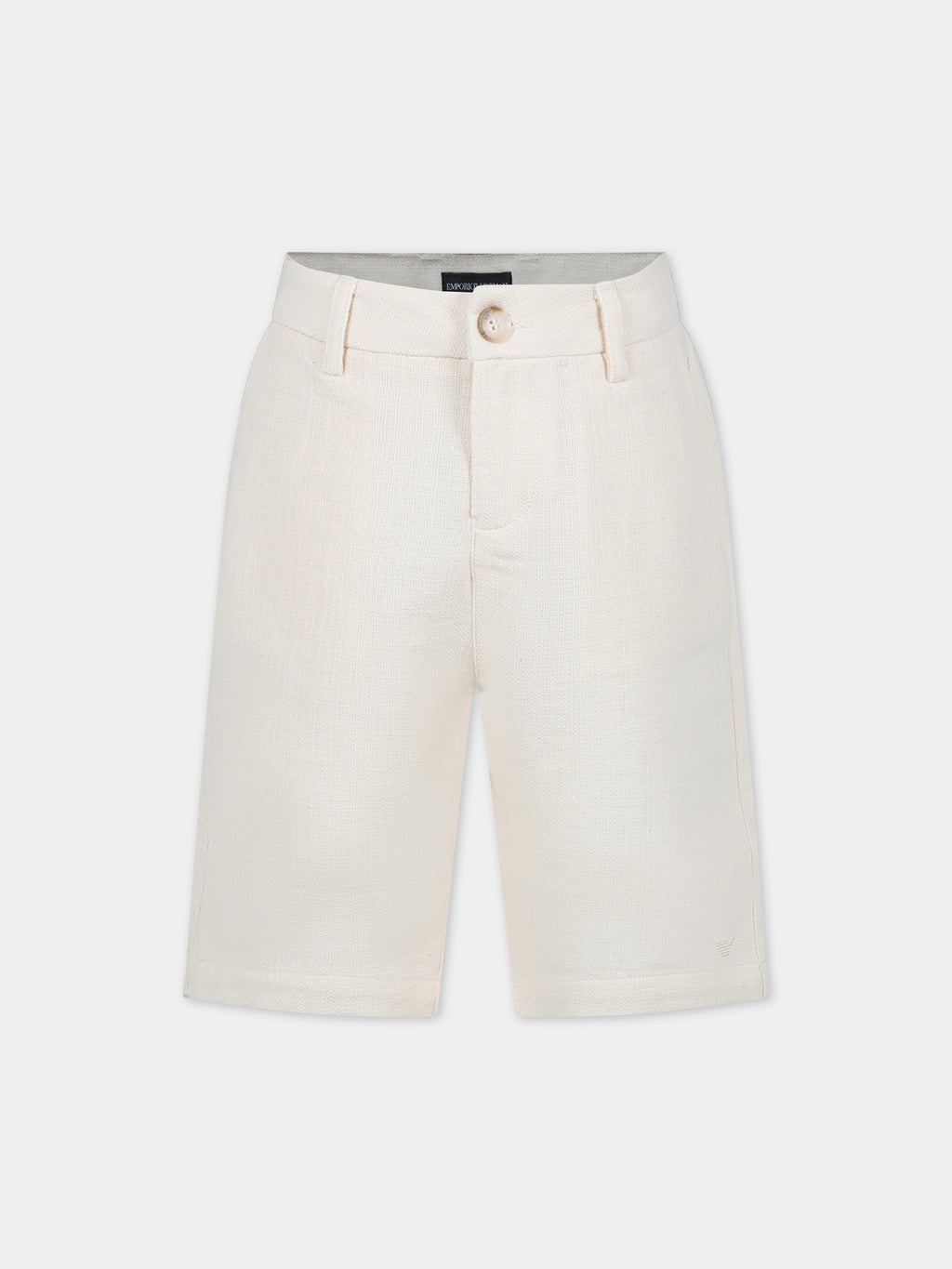 Ivory shorts for boy with eagle