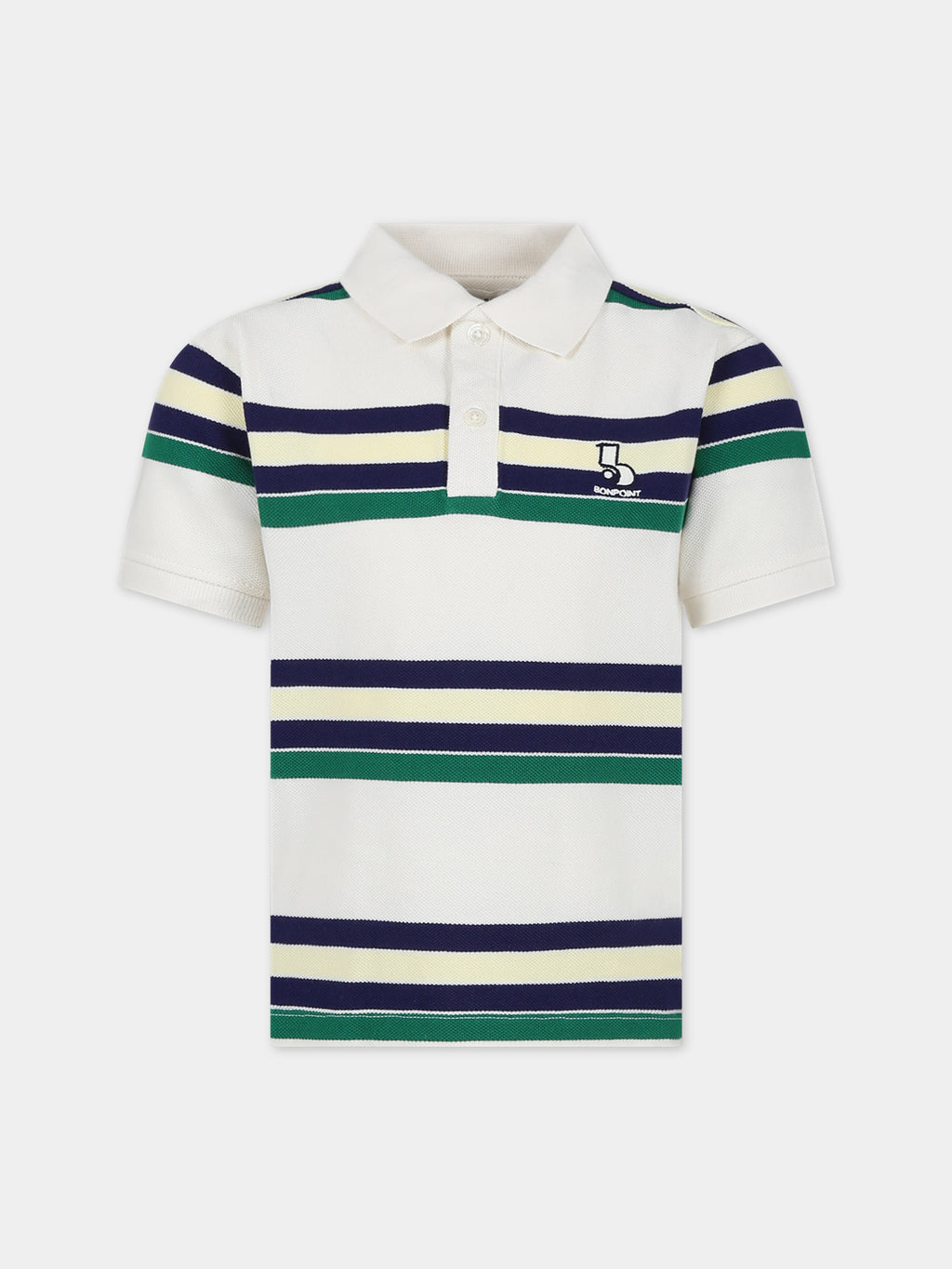 Polo avorio per bambini con logo