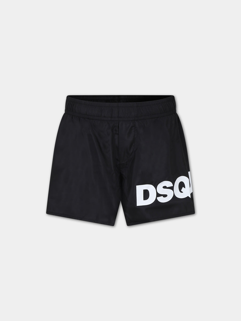 Black swim shorts for boy with logo