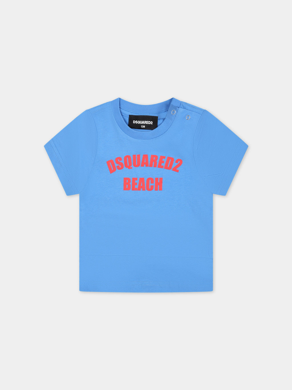 Light blue t-shirt for baby boy with logo