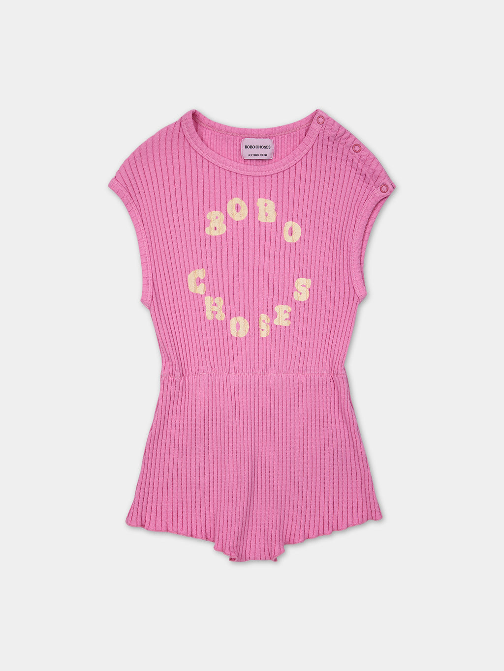 Pink jumpsuit for girl with logo