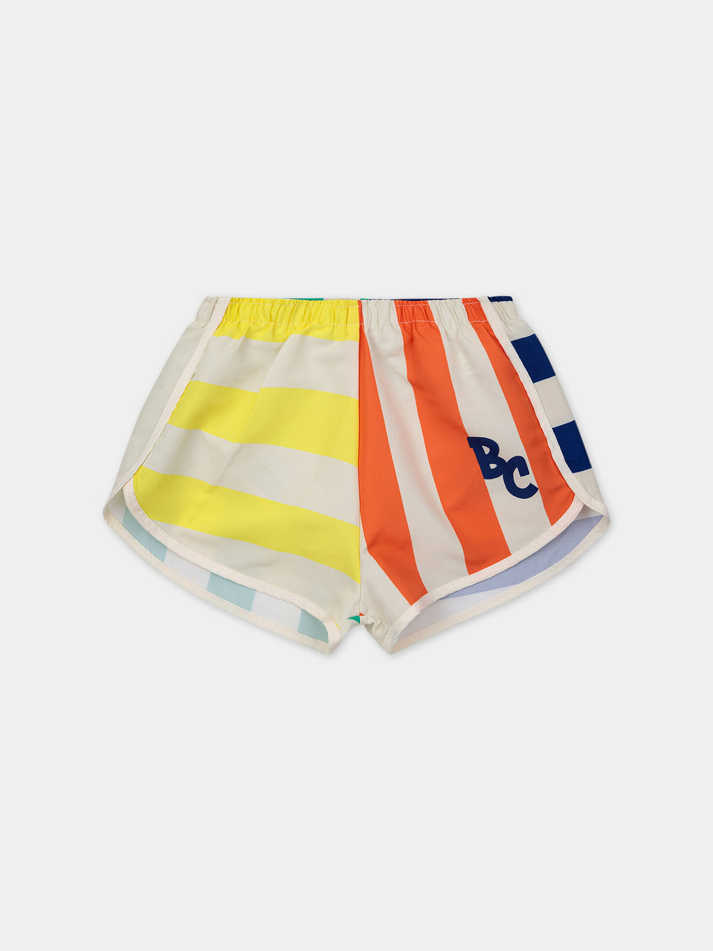 Boxer swim shorts multicolor for boy with stripes