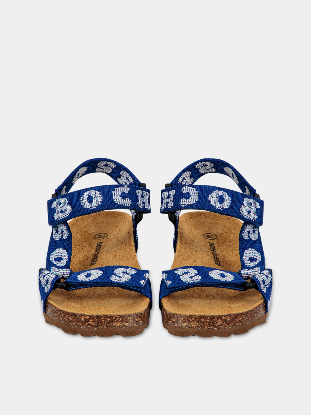 Blue children's sandals with logo