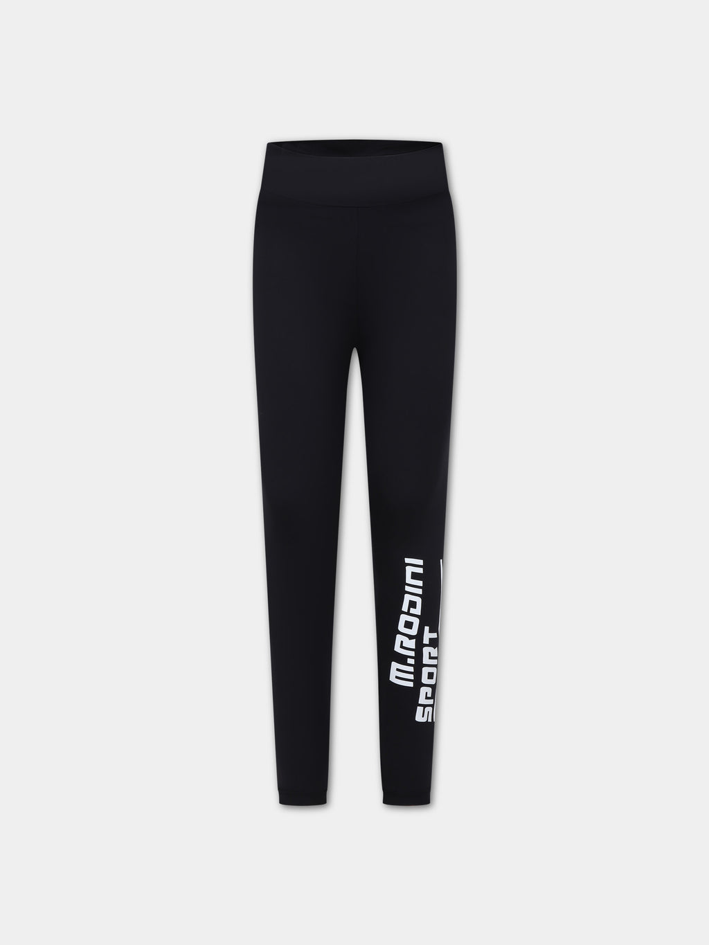 Black leggings for girl with logo