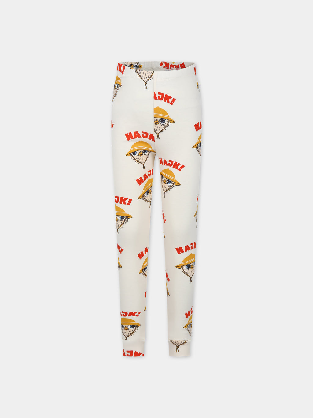 Ivory leggings for kids with owl