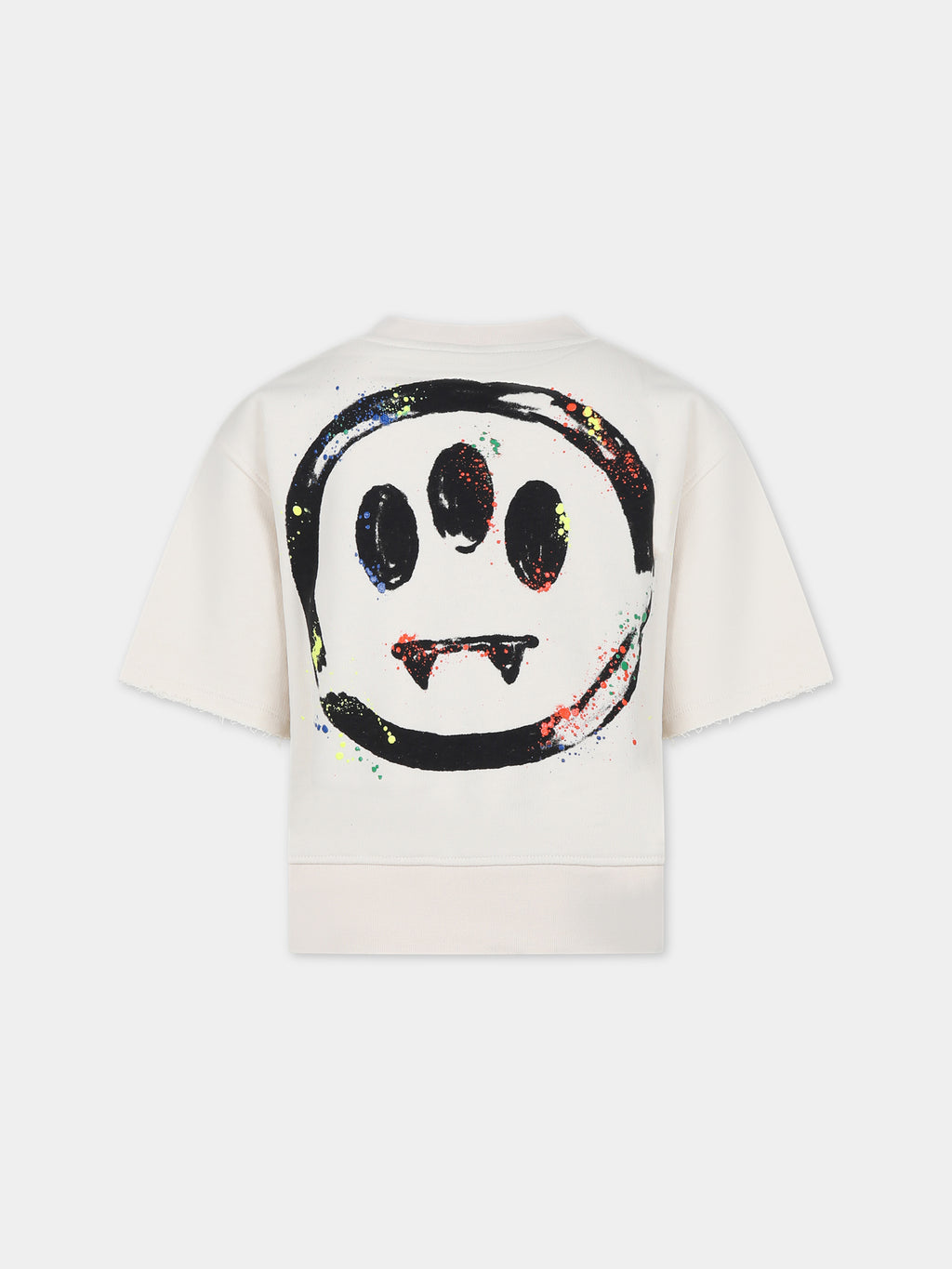 Ivory sweatshirt for boy with logo