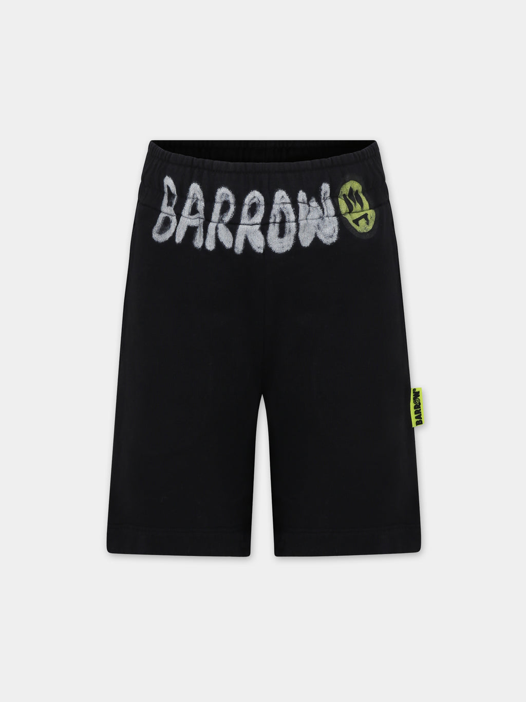 Shorts neri per bambino con logo