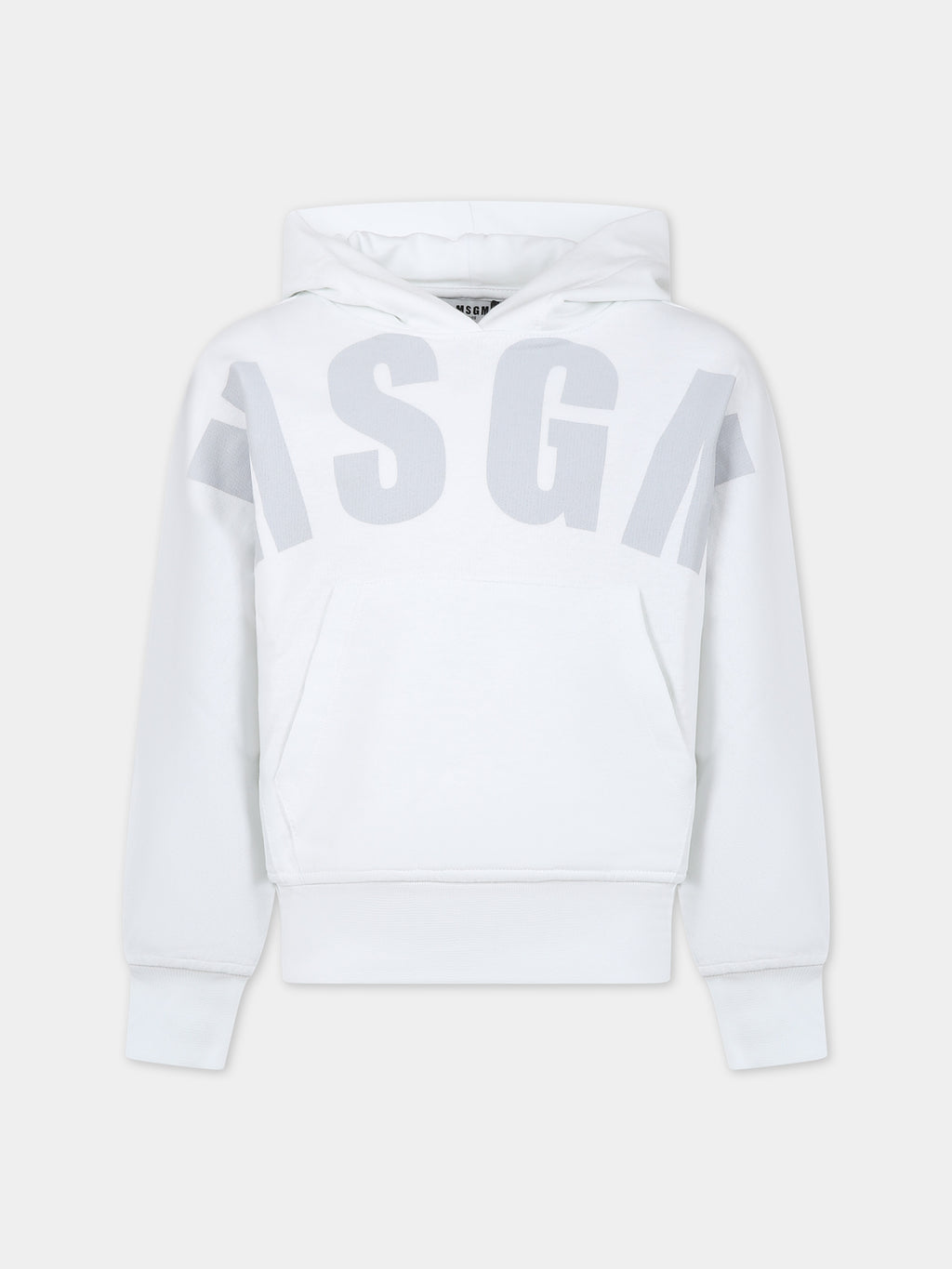 White sweatshirt for kids with logo