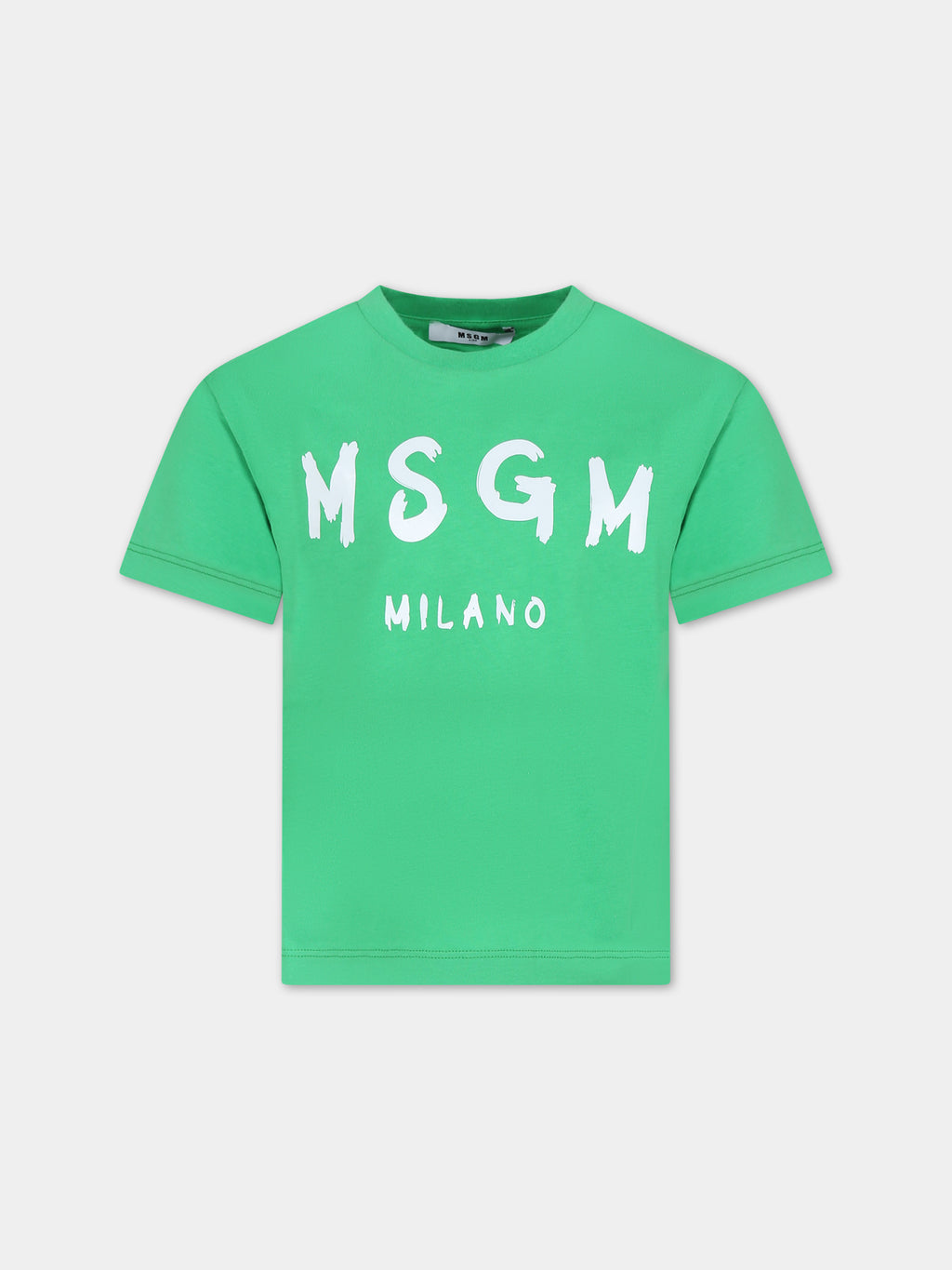 Green t-shirt for kids with logo