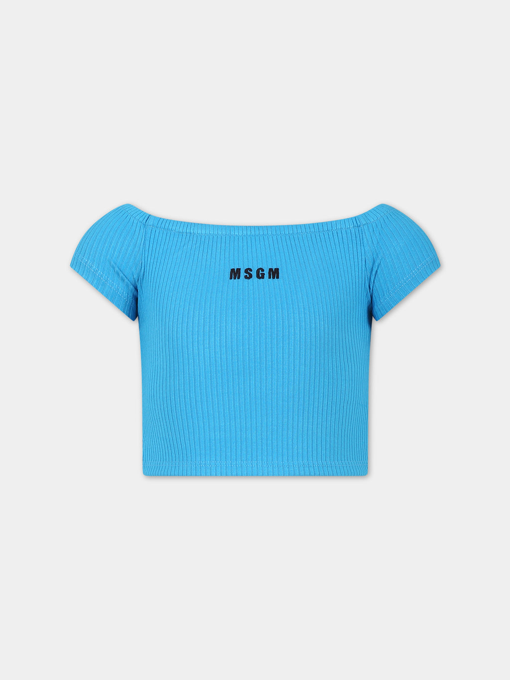 Light blue t-shirt for girl with logo