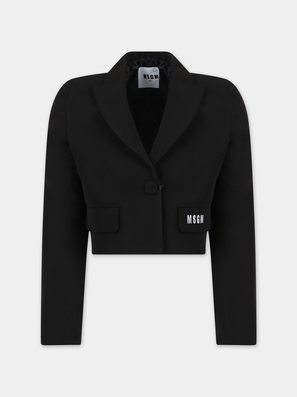 Black jacket for girl with logo