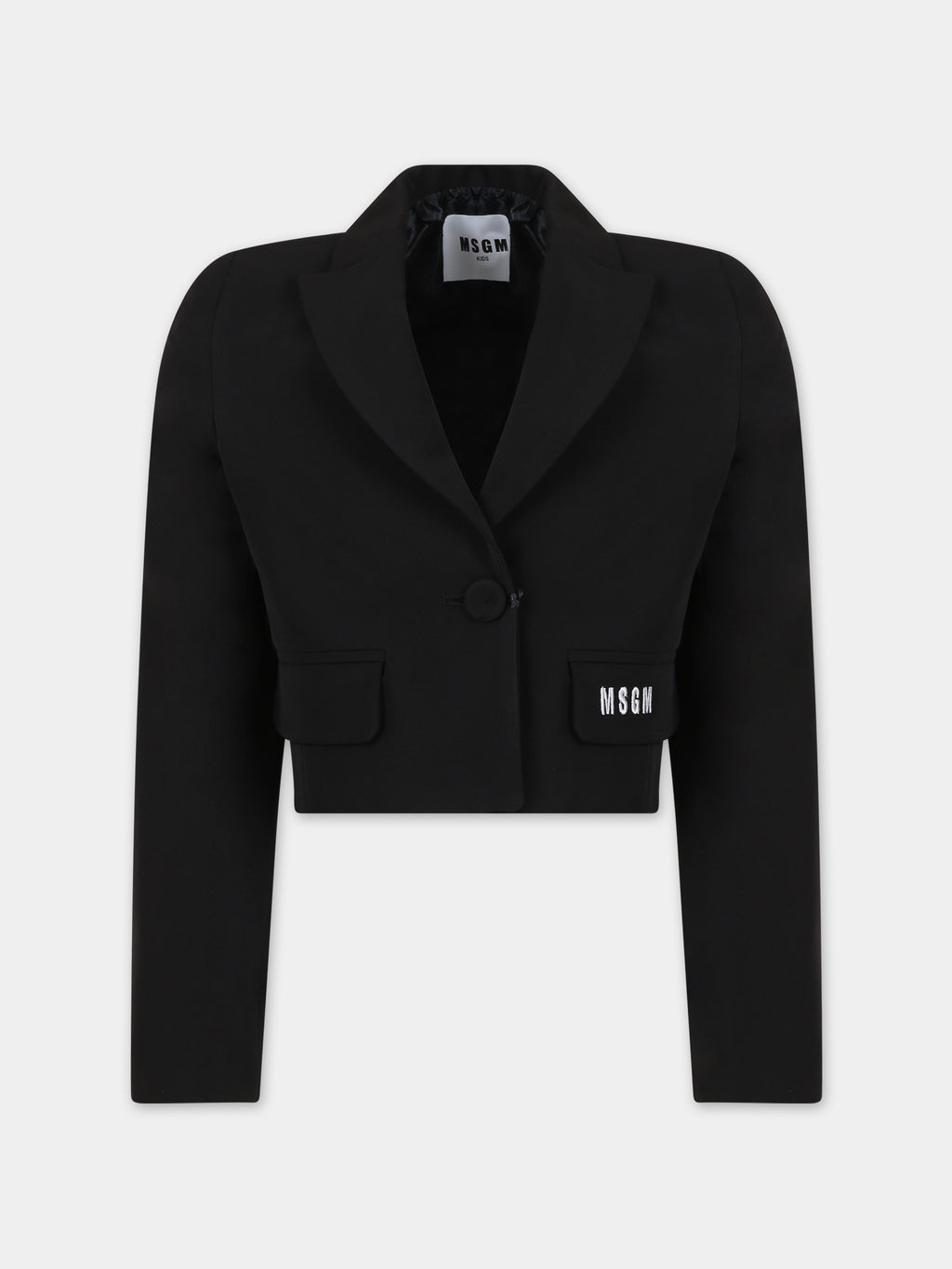 Veste noire pour fille avec logo