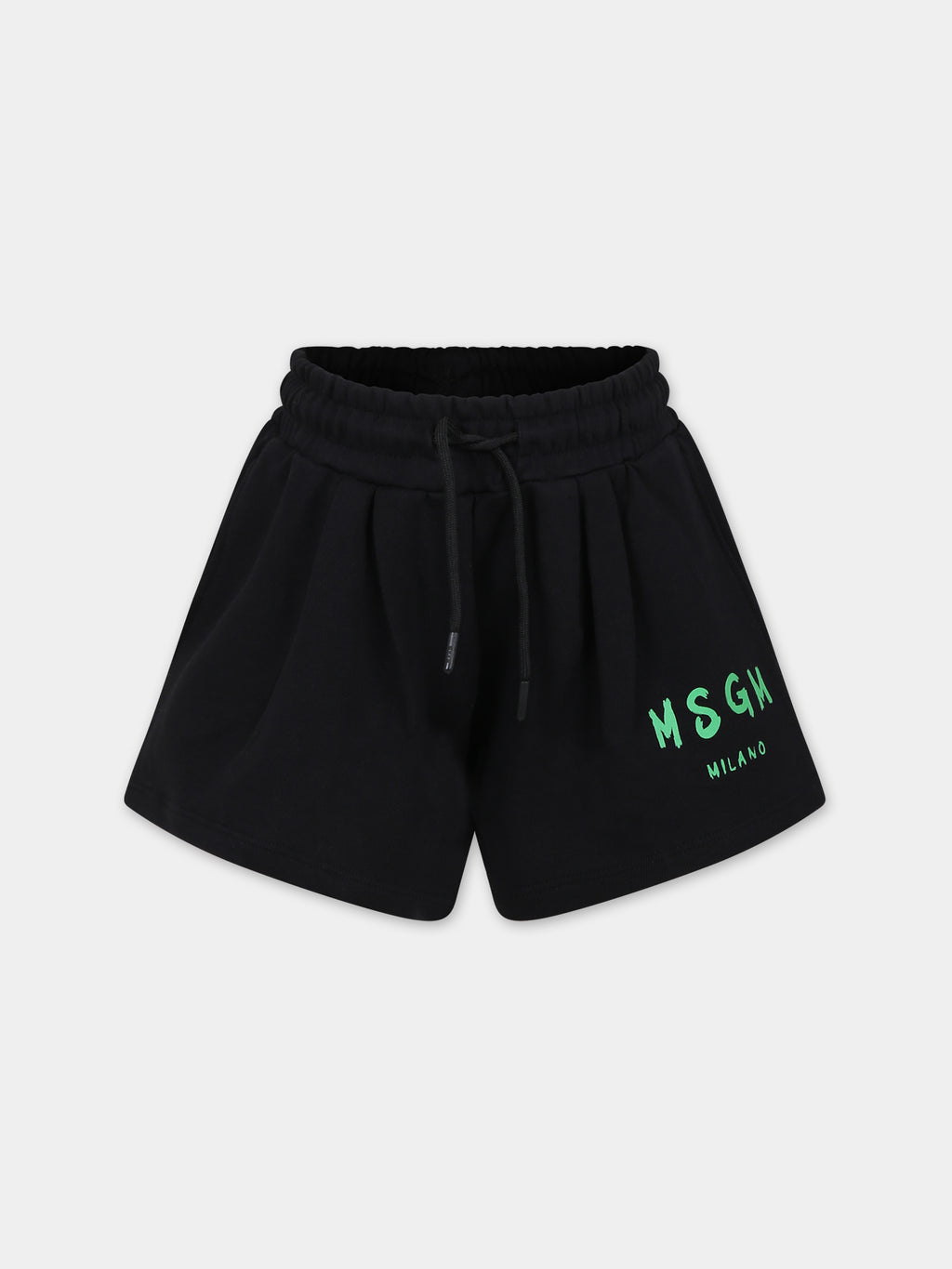 Black shorts for girl with logo