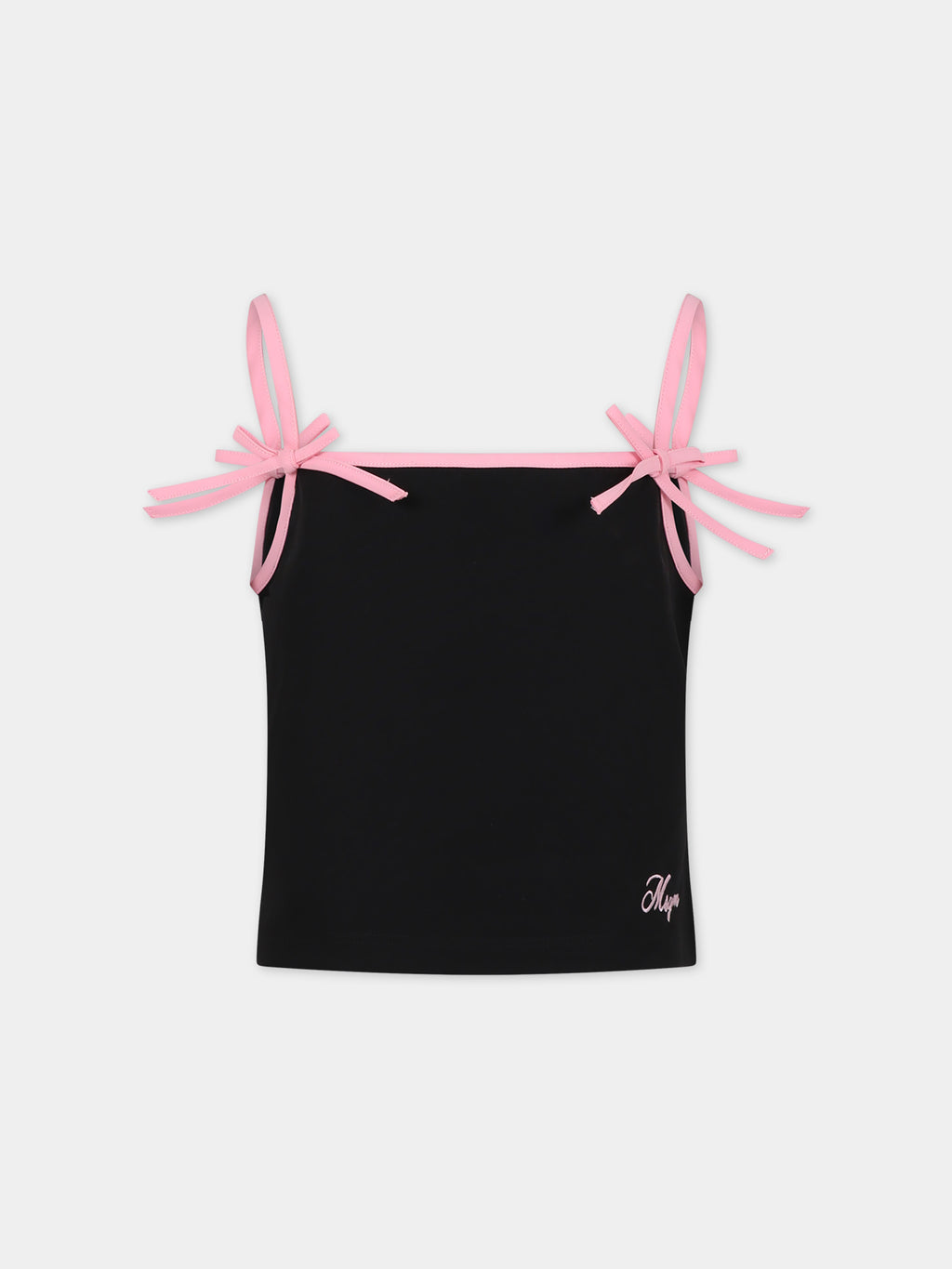 Black top for girl with logo