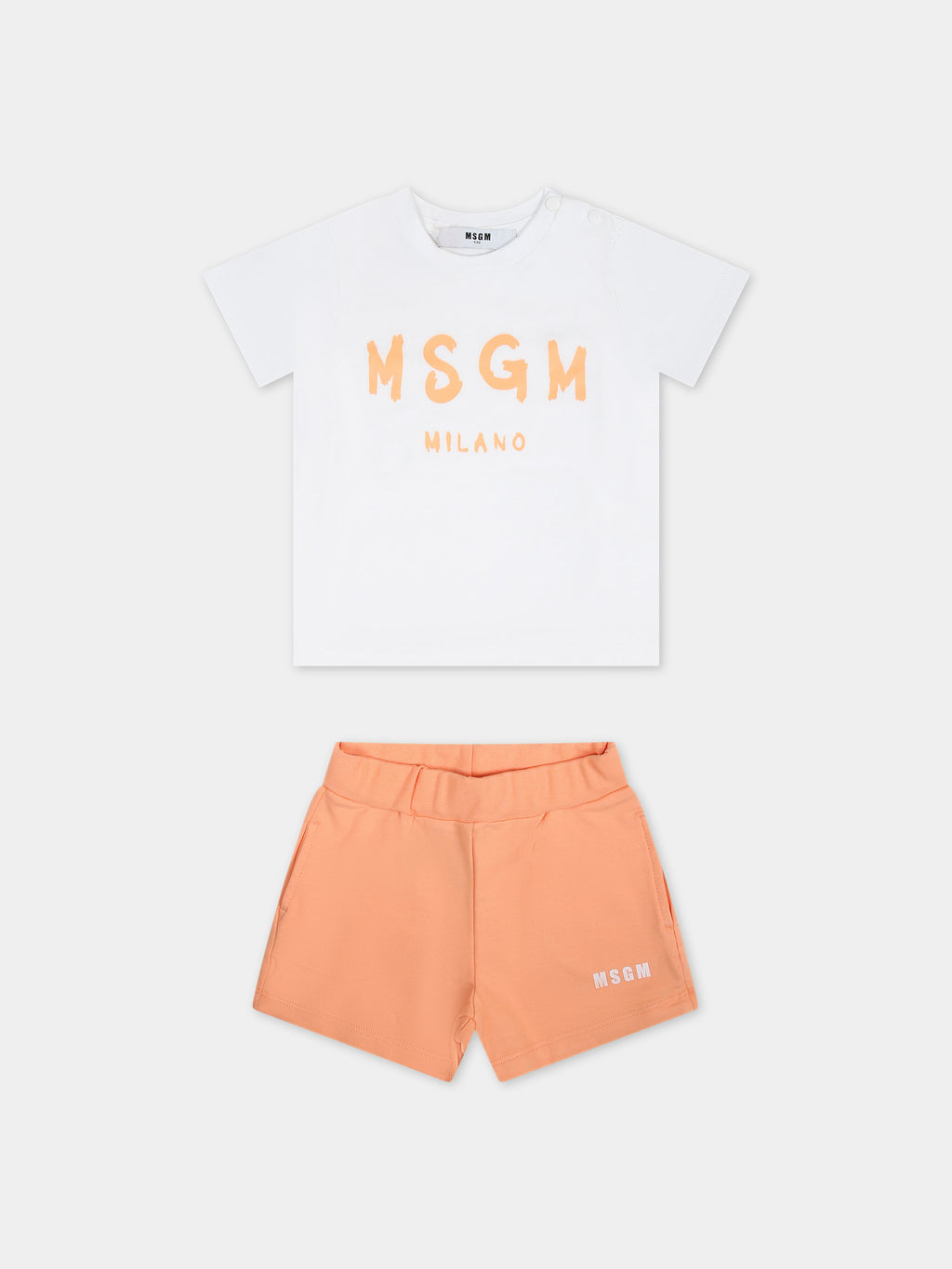 Tenue orange pour bébé enfants avec logo