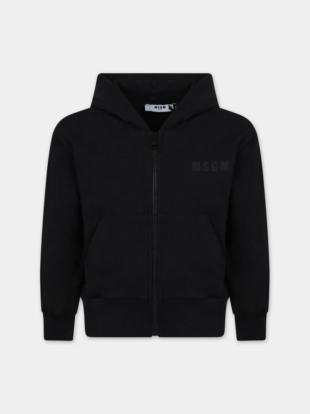 Black sweatshirt for kids with logo