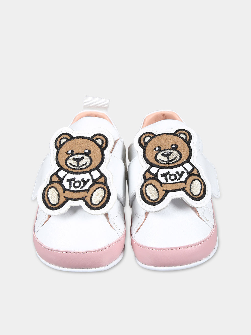 Sneakers bianche per neonata con Teddy Bear