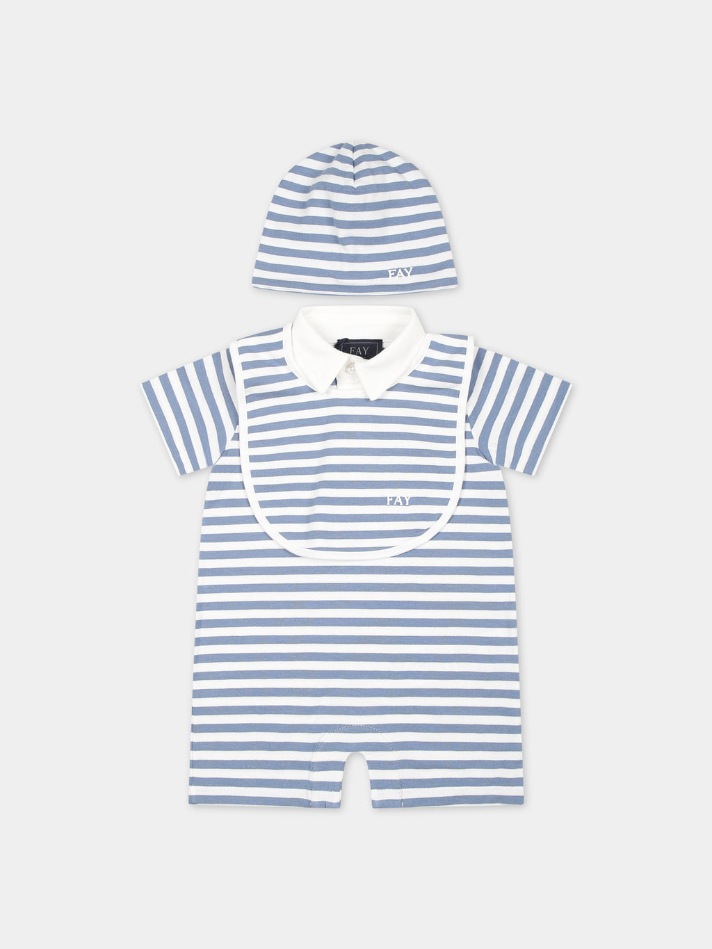 Ensemble bleu ciel pour bébé garçon avec logo