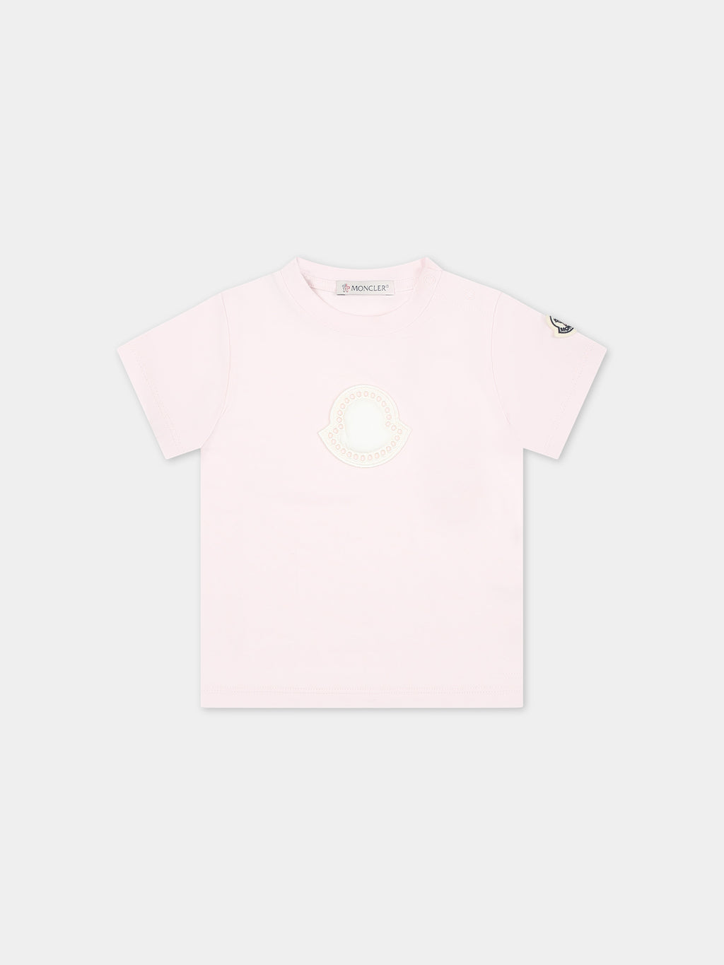 T-shirt rose pour bébé fille avec logo