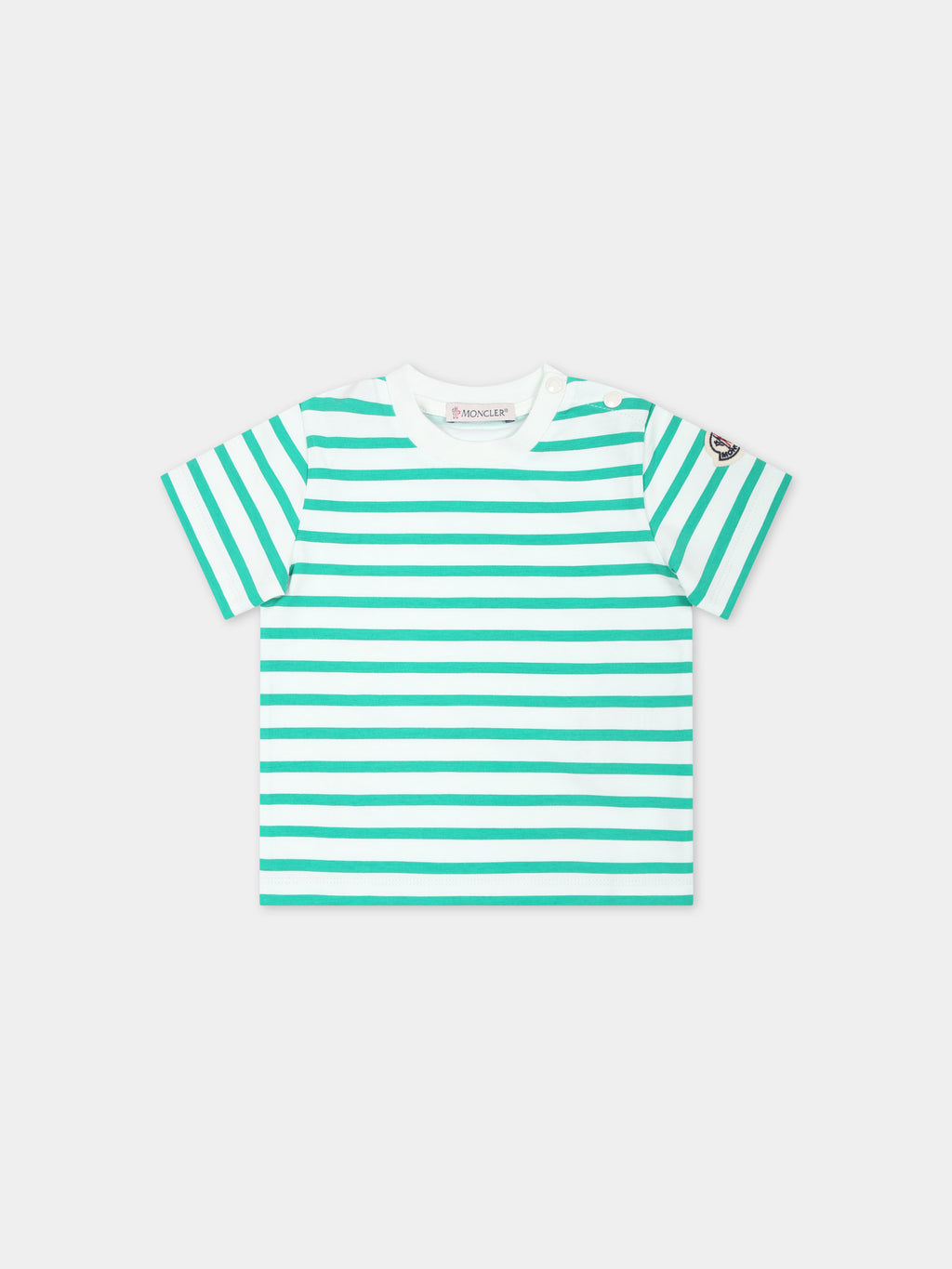 Green t-shirt for baby boy with logo