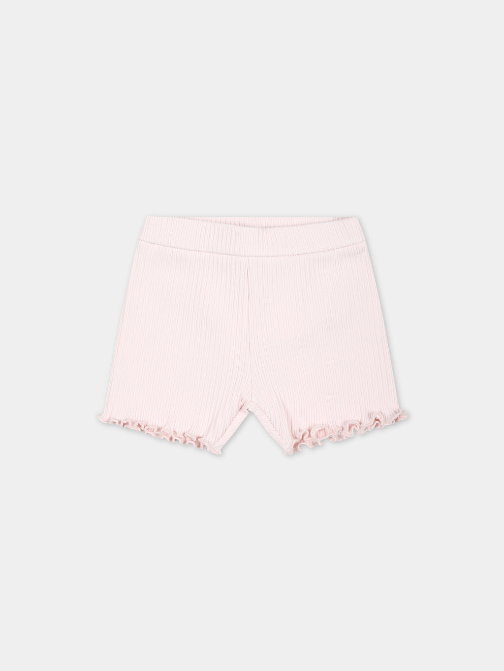 Pink sports shorts for baby girl with logo