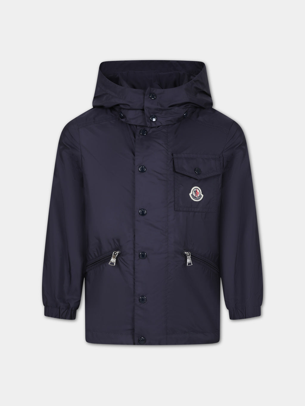 Veste coupe vent Lusala bleue pour garçon avec logo