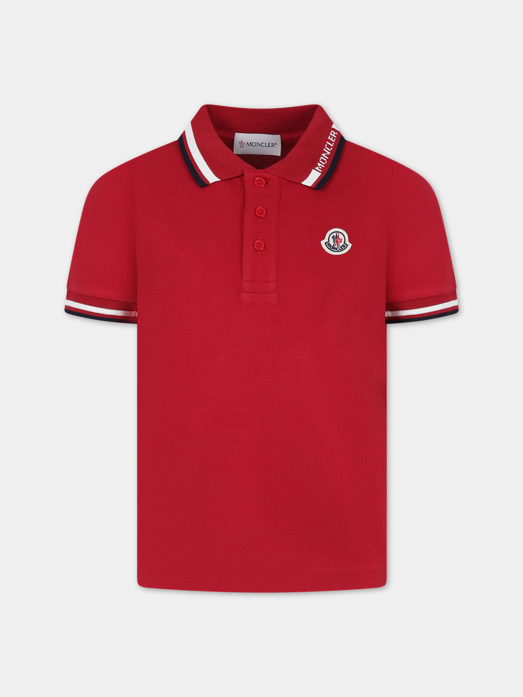 Polo rossa per bambino con logo