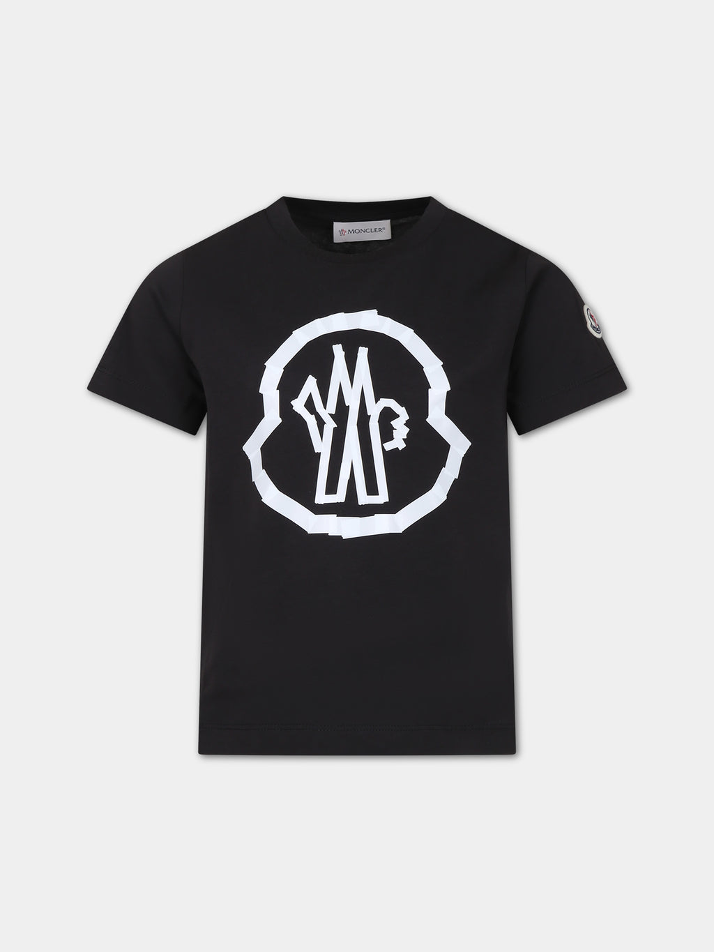 Black t-shirt for boy with logo