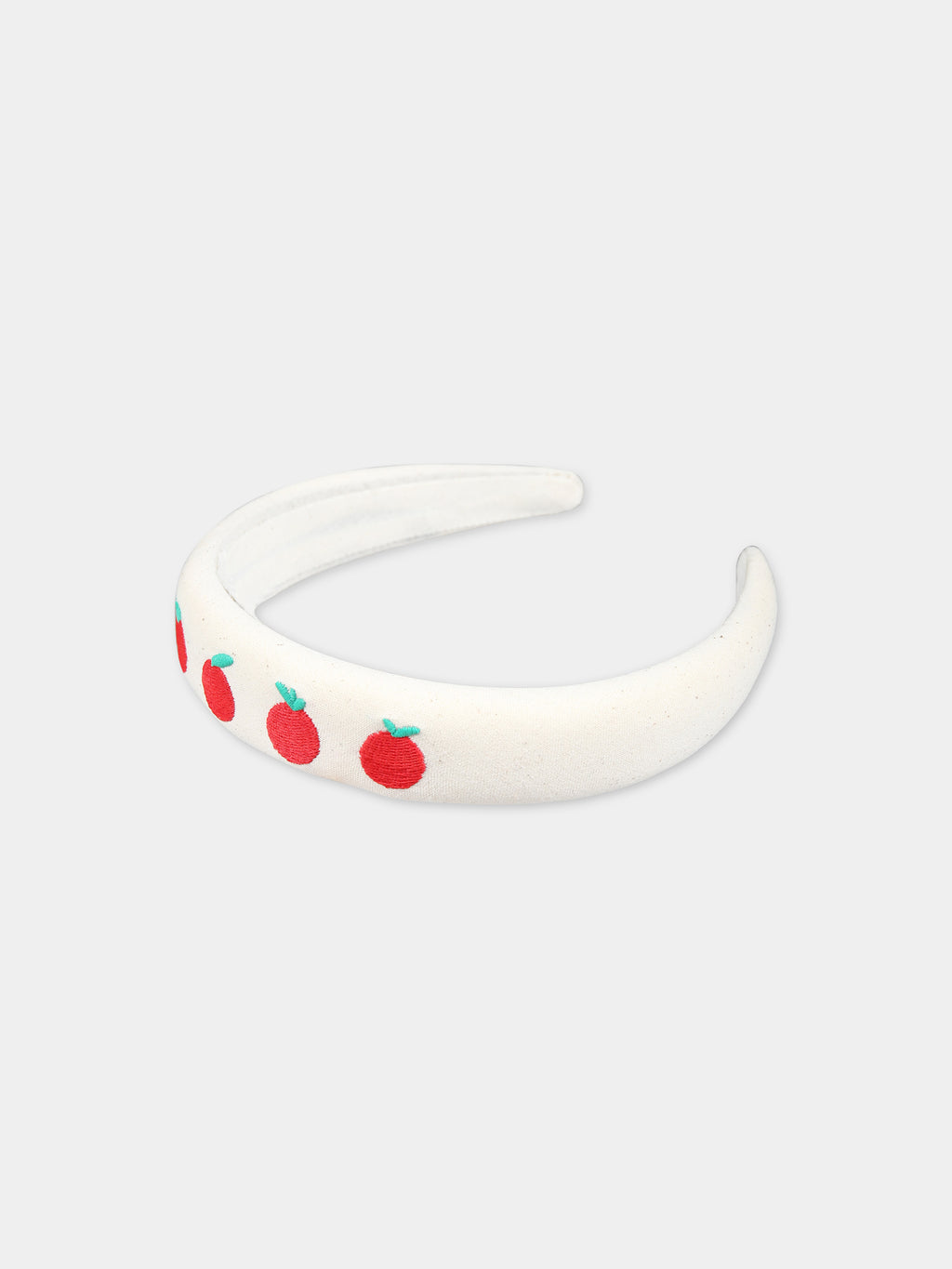 Ivory headband for girl with tomatoes