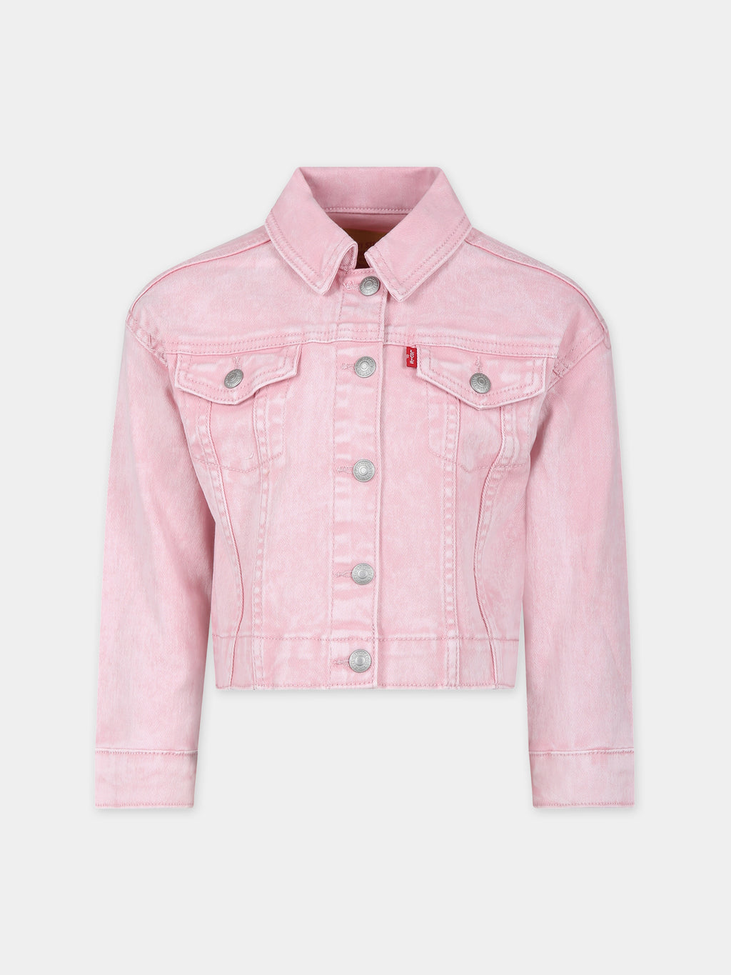 Pink jacket for girl with logo