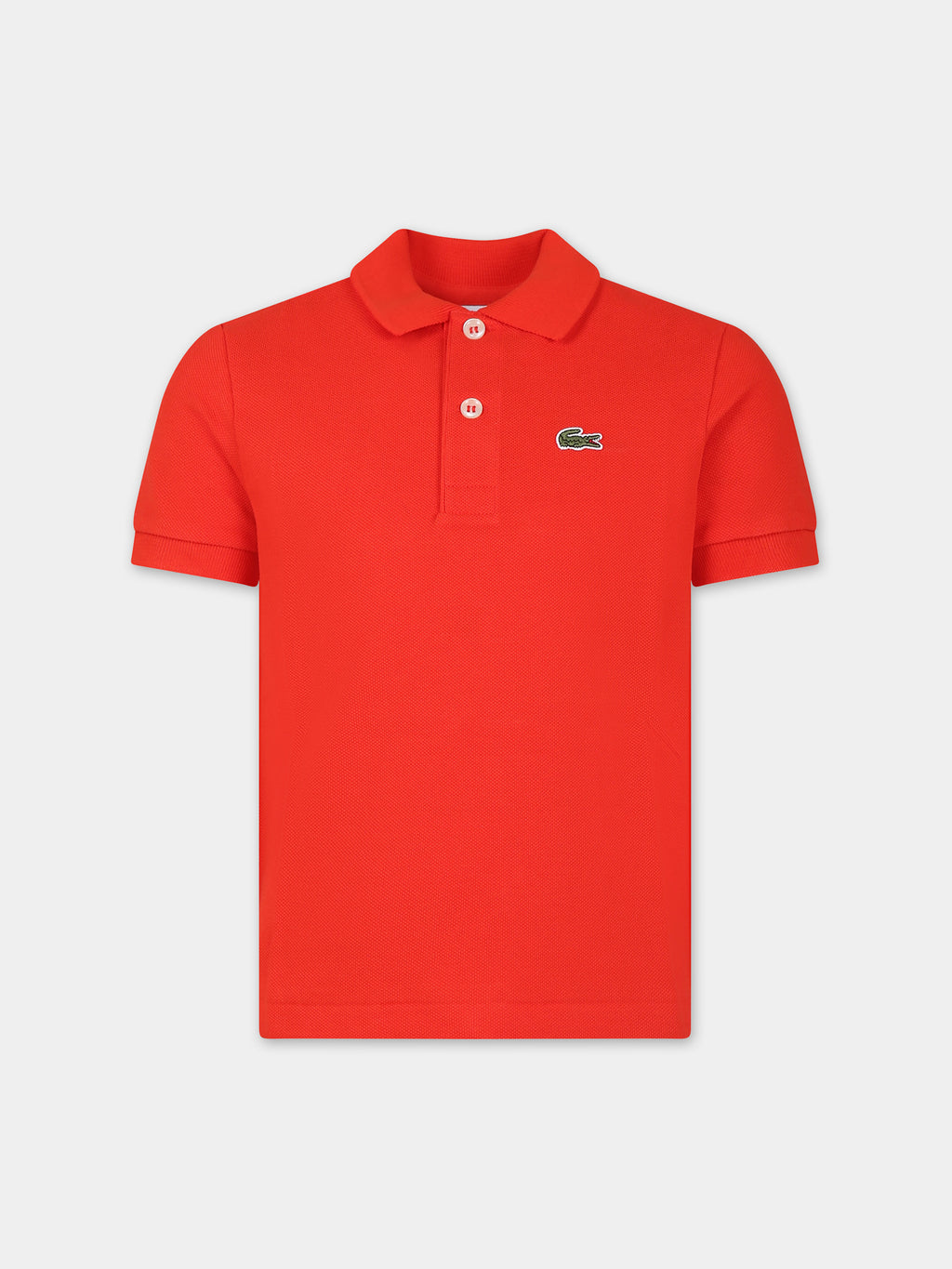 Polo rouge pour garçon avec crocodile